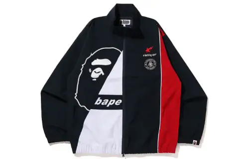 A BATHING APE Bape Jackets Men's Blue Stand Collar Moderate Other