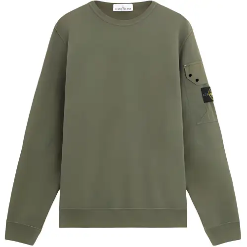 STONE ISLAND Logo Patch Crewneck Sweatshirt