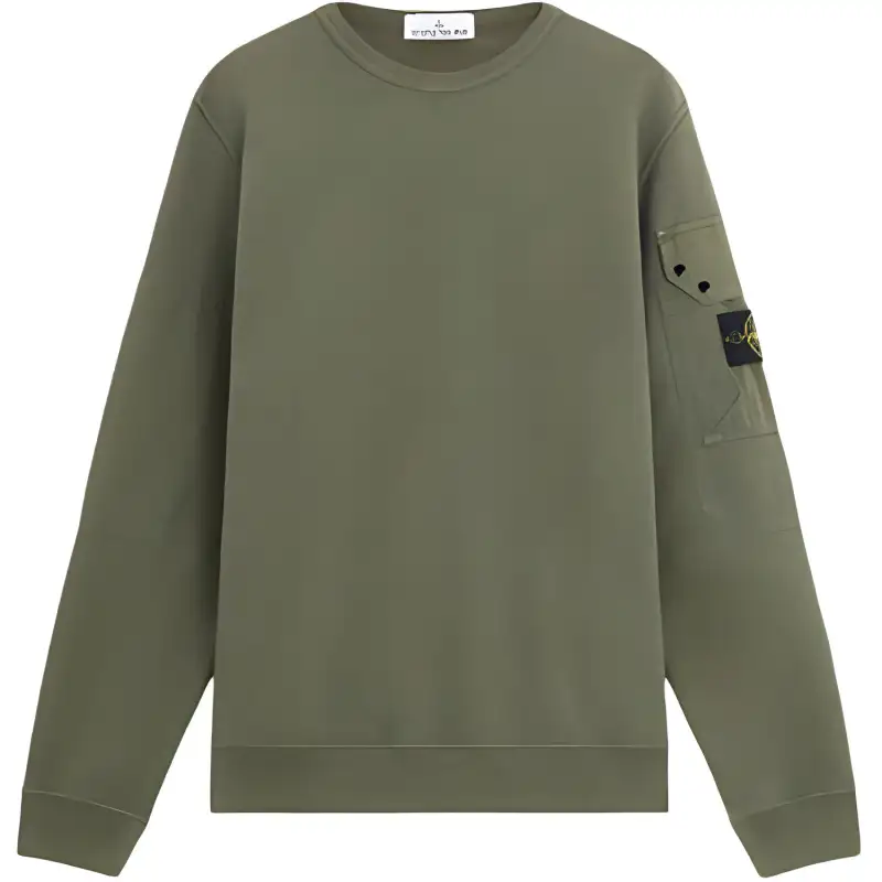 STONE ISLAND Logo Patch Crewneck Sweatshirt