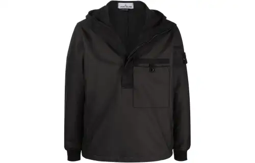 STONE ISLAND Jackets Men's Black Hooded Moderate Other
