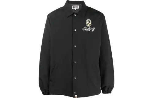 A BATHING APE Jackets Men's Black Lapel Moderate Workwear