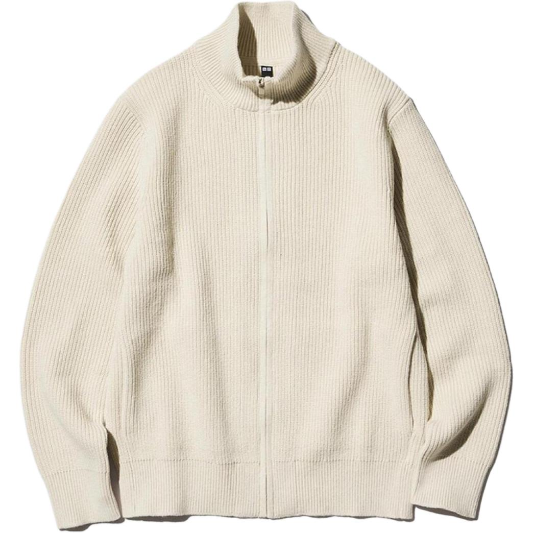 Кардиган UNIQLO Knit Zipper (бежевый)