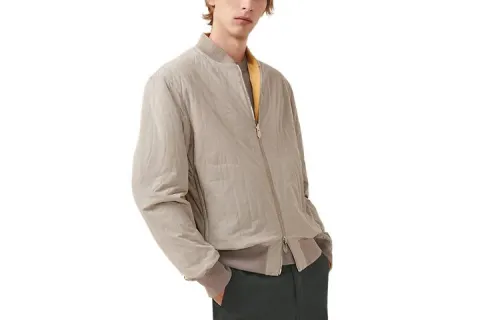 HERMES Jackets & Coats Men's Light Khaki