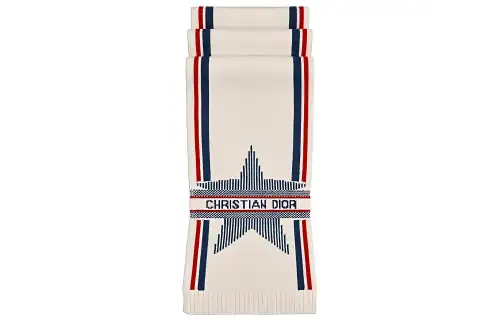 Christian DIOR DIORAlps Logo Intarsia Scarf
