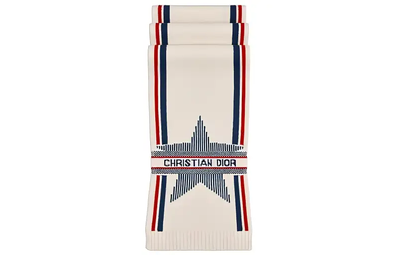 Christian DIOR DIORAlps Logo Intarsia Scarf