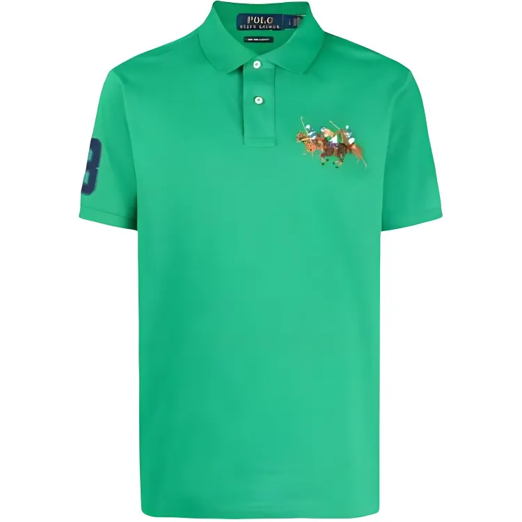 Polo Ralph Lauren Triple Pony Embroidered Cotton Polo Shirt