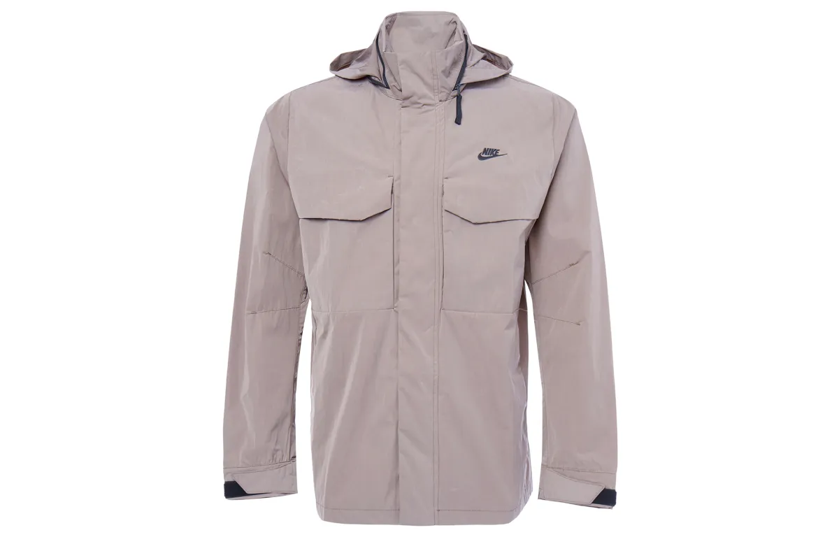 Nike Jackets Men's Gray Hooded Moderate Workwear