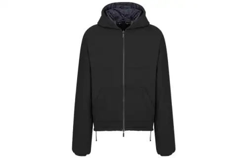 DIOR Jackets Men's Black Hooded Moderate Other