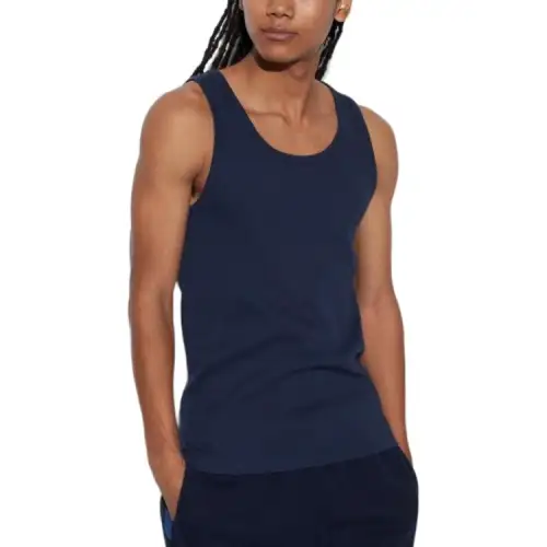 UNIQLO Tank Top Unisex Navy Blue