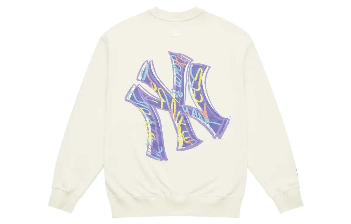 MLB New York Yankees Basic Collection 24FW Crew Neck American Style Sweatshirt Unisex Cream