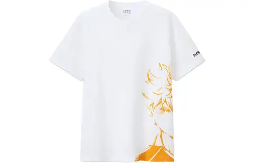 UNIQLO T Shirts Unisex White Crew Neck Moderate Straight Fit