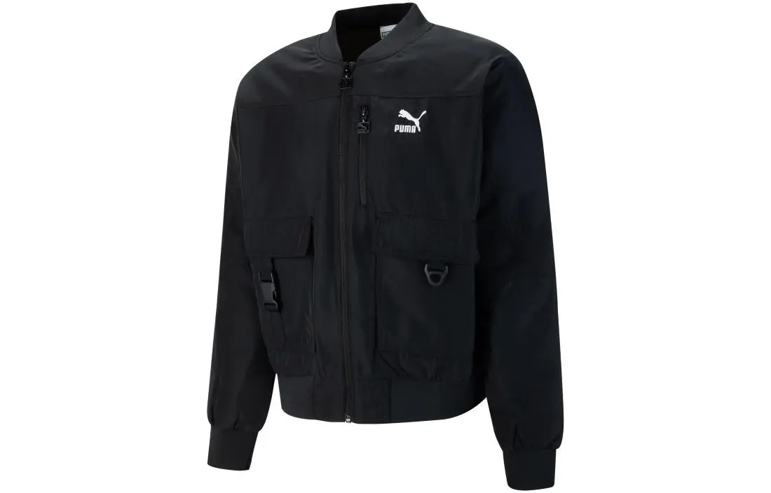 PUMA Jackets Men's Black Baseball Collar Moderate Workwear