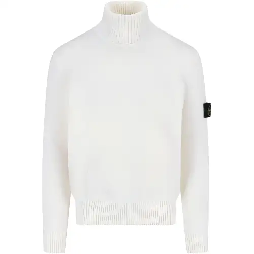 STONE ISLAND Logo Patch Roll Neck Jumper