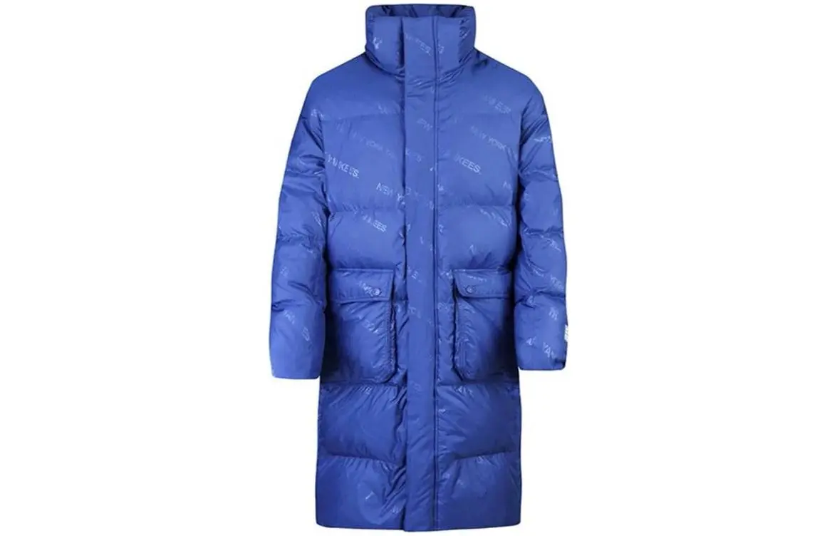 MLB Jackets Unisex Blue Hooded Thickened Other