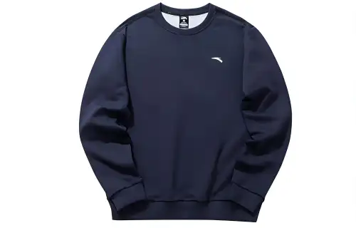 ANTA Sweatshirts Men's Blue Heather Gray Crew Neck Moderate Regular