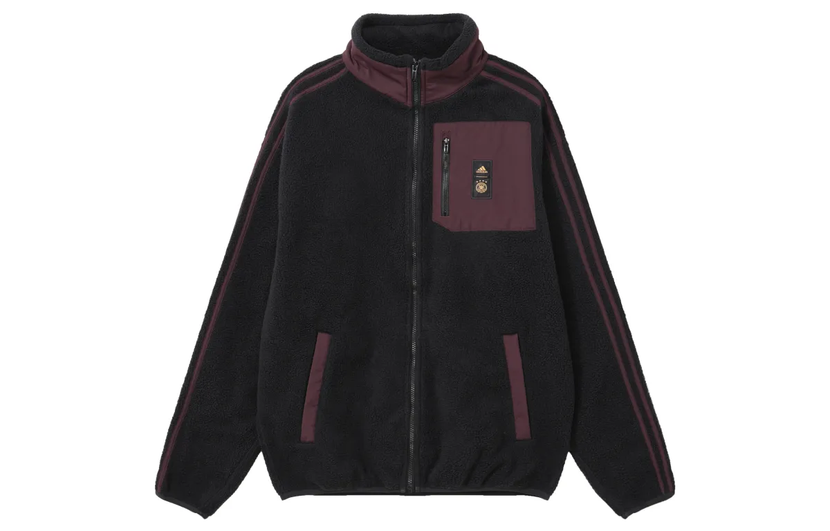 Adidas Jackets Men's Black Stand Collar Moderate Other