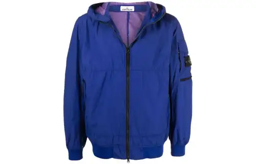 STONE ISLAND Jackets Men's Blue Hooded Moderate Other