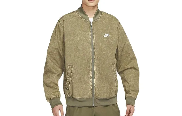 Nike Jackets Men's Army Green Stand Collar Moderate Other