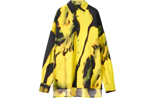 LOEWE Shirts Men's Yellow Lapel Moderate Other