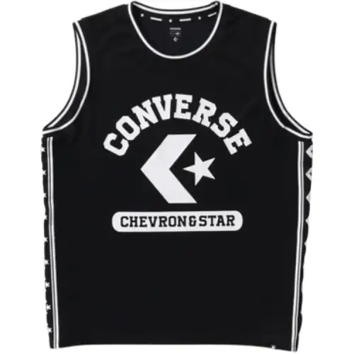 Converse Tank Tops Men's Black Crew Neck Moderate Straight Fit