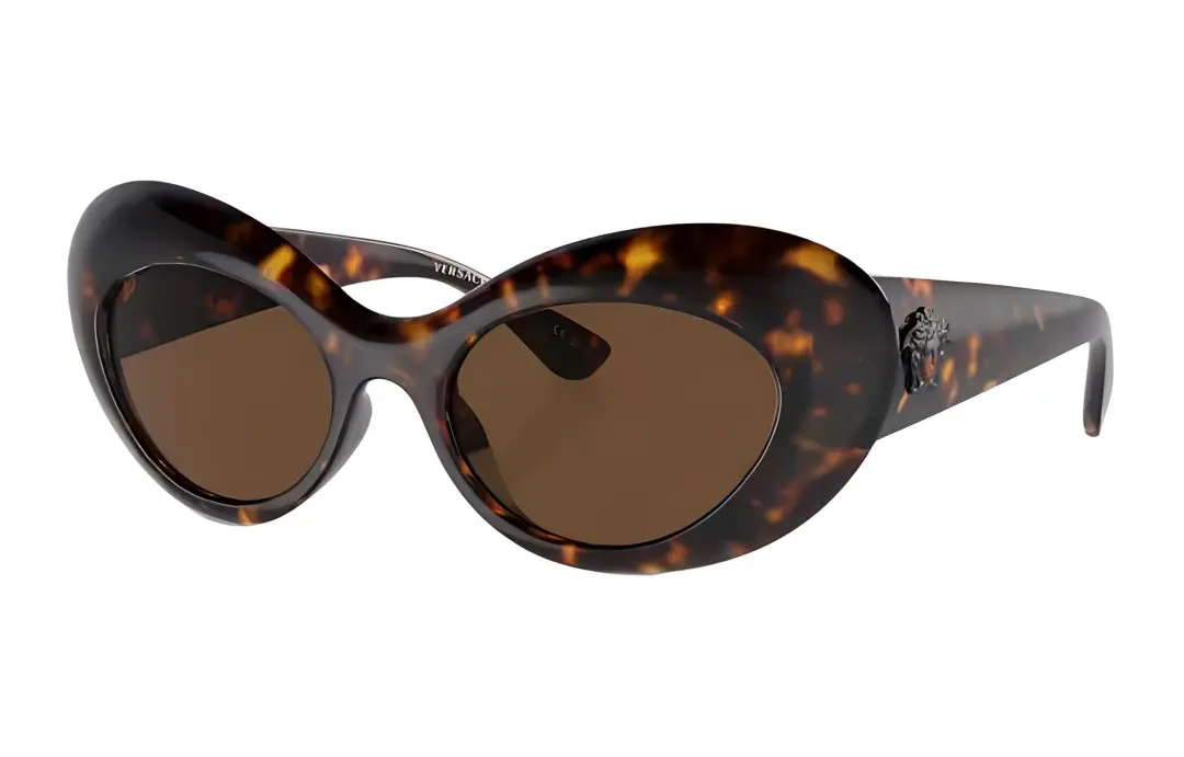 VERSACE Eyewear Oval Frame Sunglasses