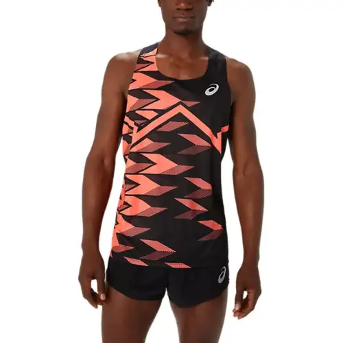 Asics Tank Top Men's Performance Black/Sunrise Red