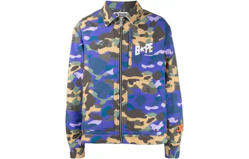 A BATHING APE Jackets Men's Multicolor Lapel Moderate Other