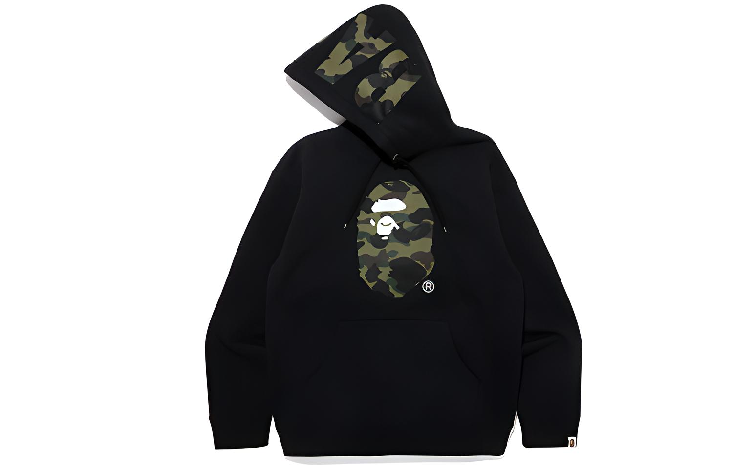Мужское худи A BATHING APE (черное) — фото 2