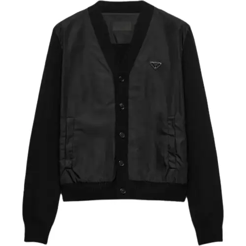 PRADA Panelled Button Up Cardigan