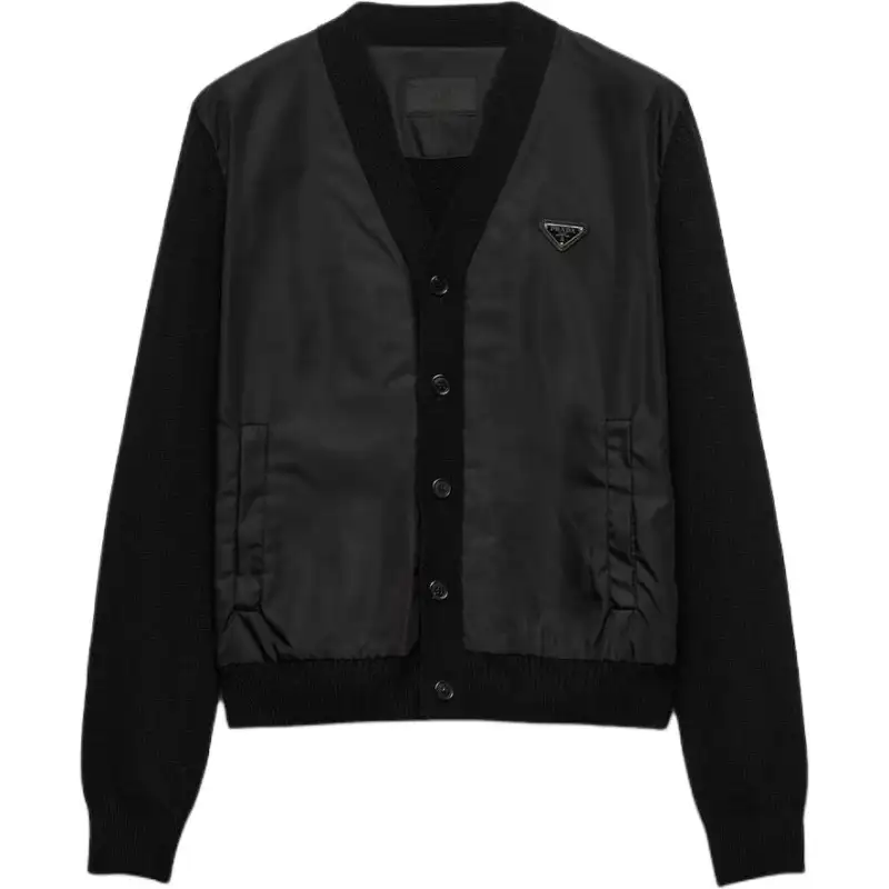 PRADA Panelled Button Up Cardigan
