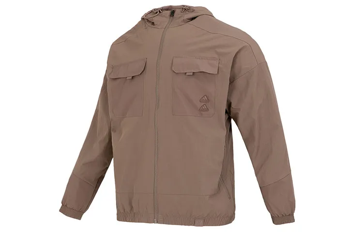 Adidas Jackets Men's Brown Hooded (Non-detachable) Moderate