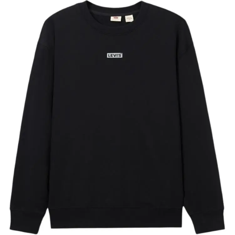 Levi's Sweatshirts Men's Black Crew Neck Moderate Straight Fit