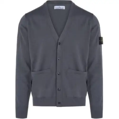 STONE ISLAND Compass Patch V Neck Cardigan