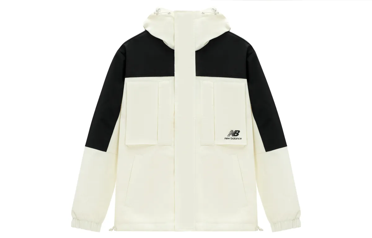 New Balance Jackets Men's White Hooded Moderate Other
