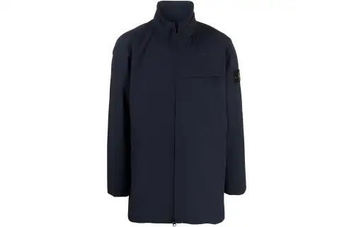 STONE ISLAND Jackets Men's Navy Stand Collar Moderate Other