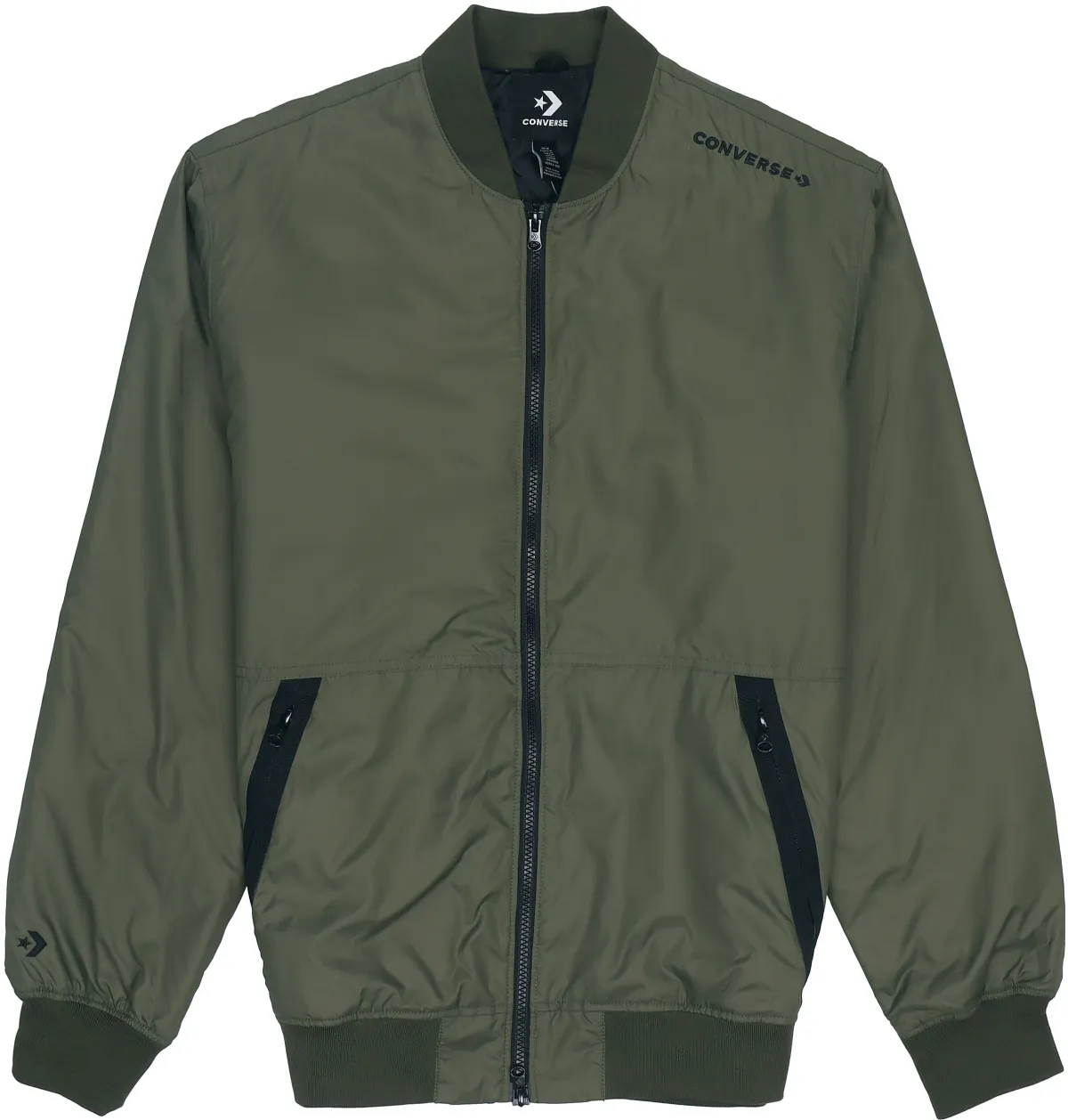 Converse Jackets Men's Green Baseball Collar Moderate Other