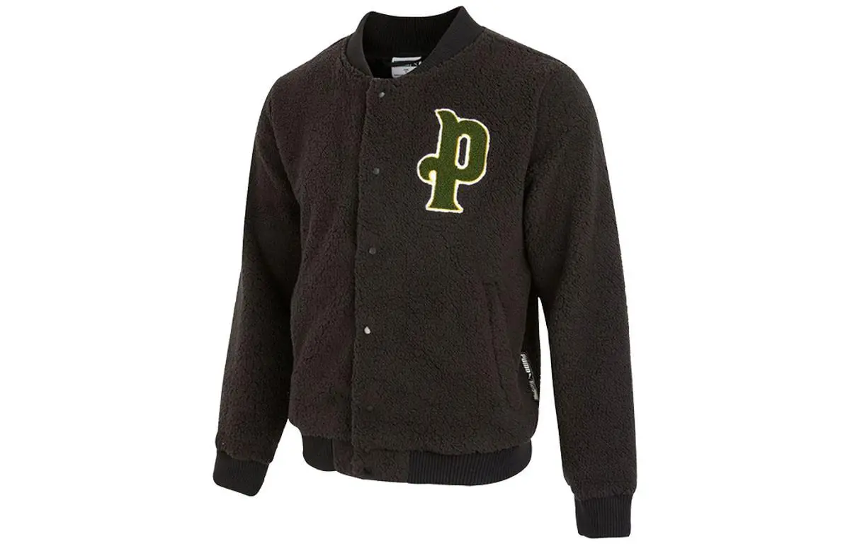 PUMA Jackets Men's Black Baseball Collar Moderate Other