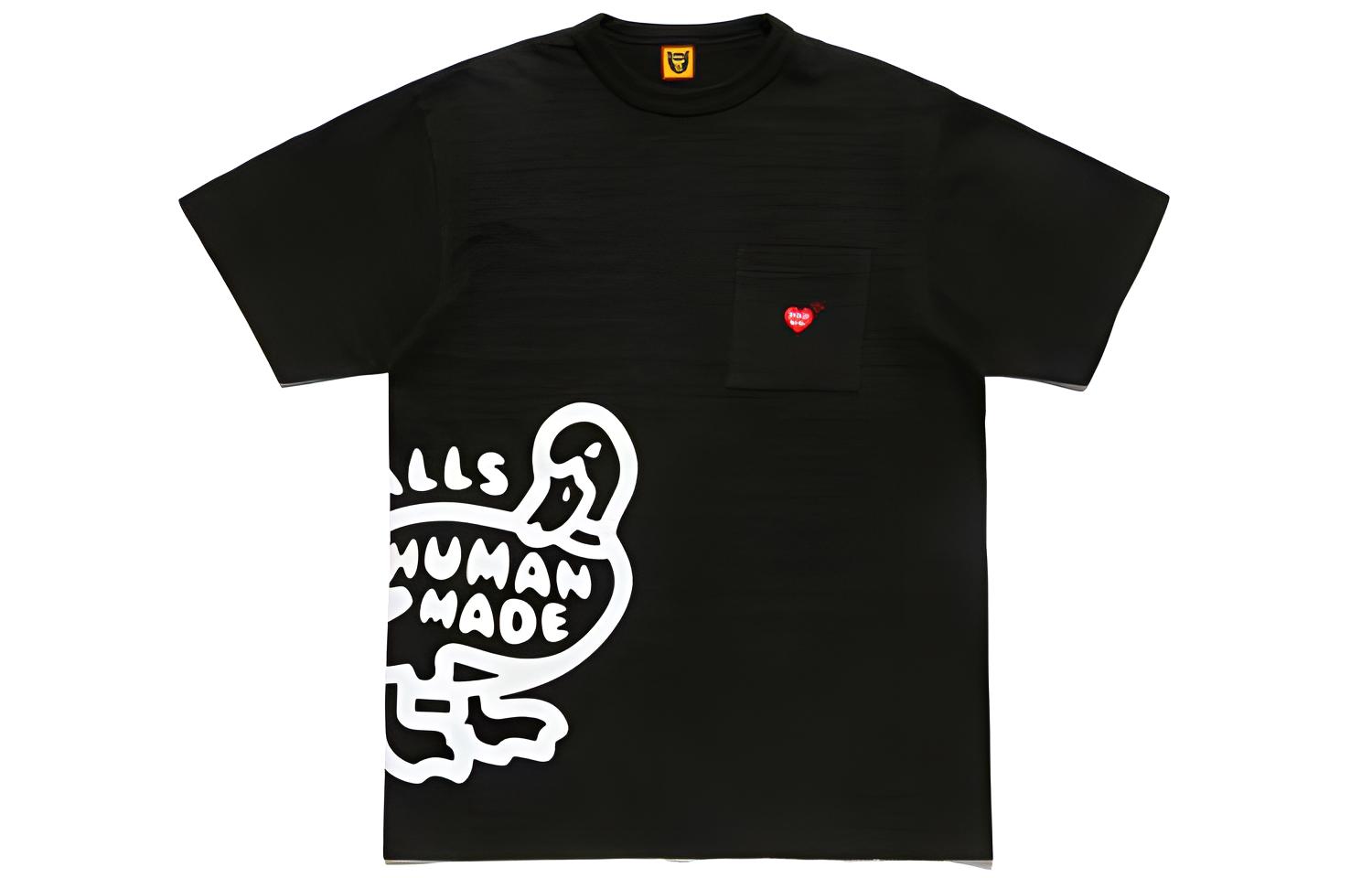 Футболка Human Made HM21CS024 (белая) — Черный — фото 3