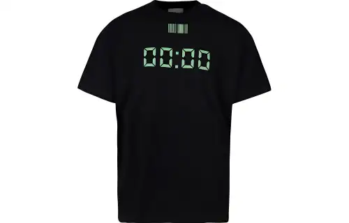 Vetements T Shirts Unisex Black Crew Neck Moderate Straight Fit