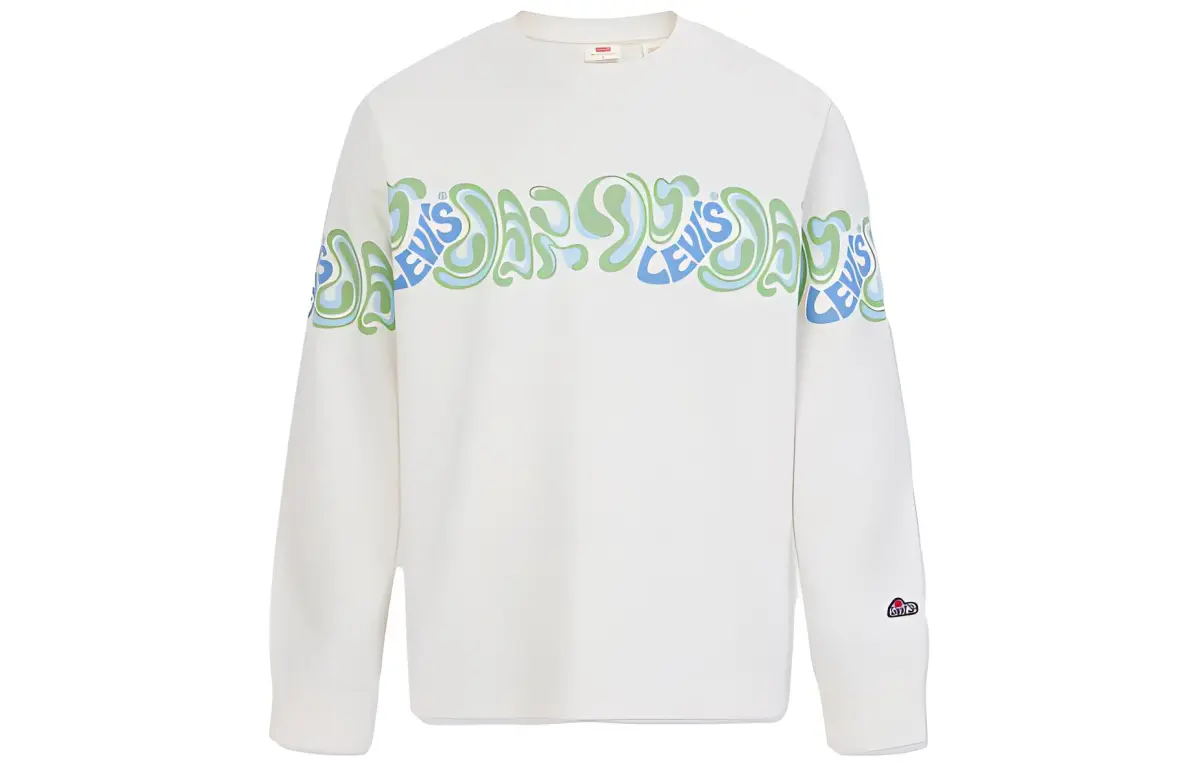 Levi's Sweatshirts Men's Ecru Crew Neck Moderate Other