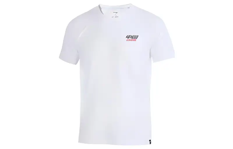 Li Ning T Shirts Men's White Crew Neck Moderate Straight Fit