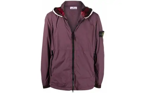 STONE ISLAND Jackets Men's Purple Hooded Moderate Other