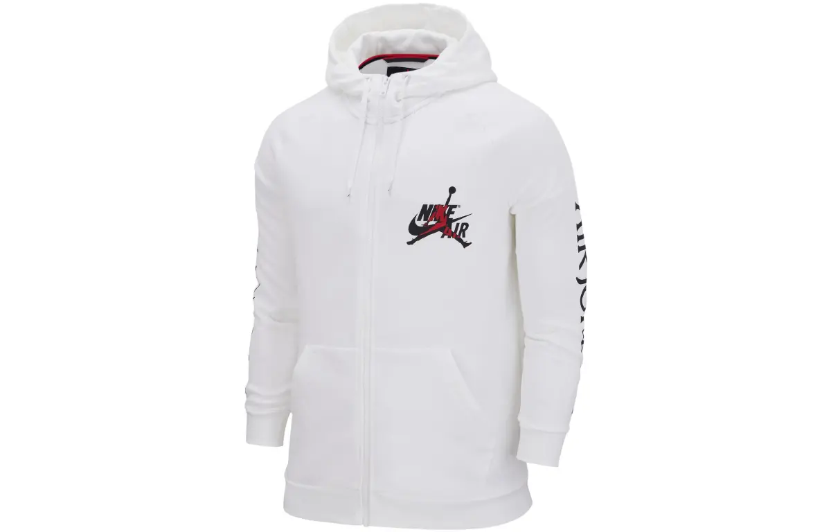 Jordan Jackets Men's White Hooded Moderate Other