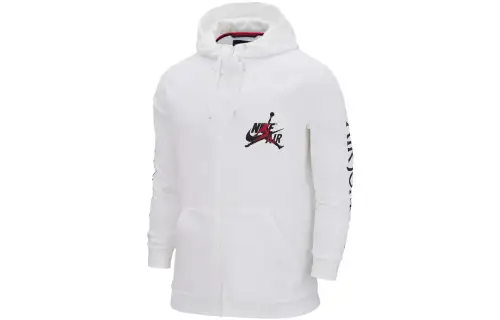 Jordan Jackets Men's White Hooded Moderate Other