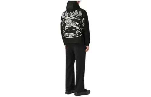 Burberry Ekd Print Nylon Hooded Jacket