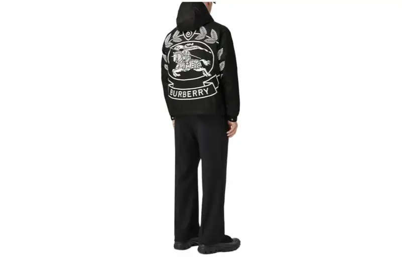 Burberry Ekd Print Nylon Hooded Jacket