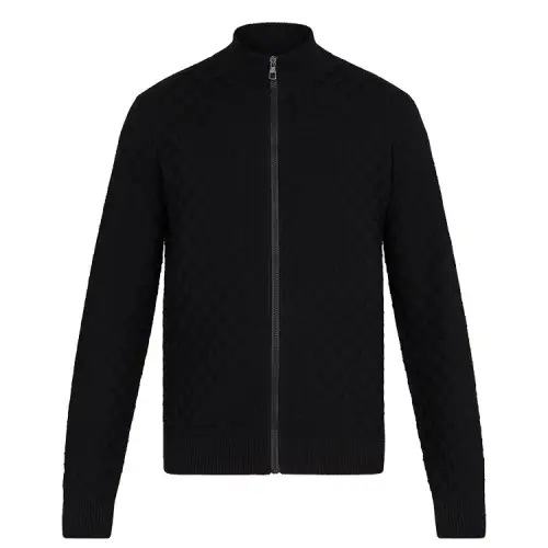 LOUIS VUITTON Damier Signature Zip Through Cardigan