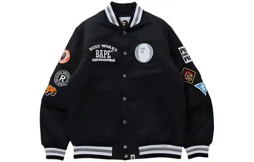 Bape Archive Patch Puffer Nylon Varsity Jacket
