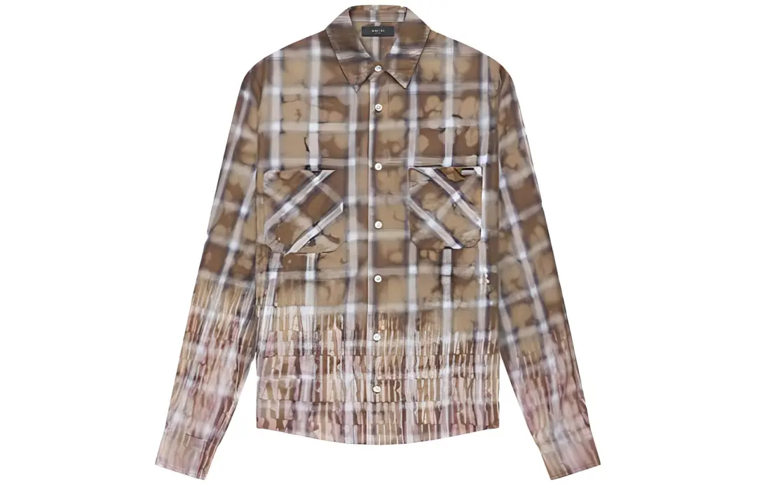 AMIRI Checked Distressed Flannel Shirt
