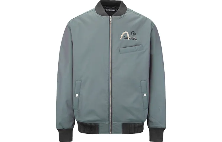 EVISU FW22 Jacket Men's Gray Illusion Multicolor